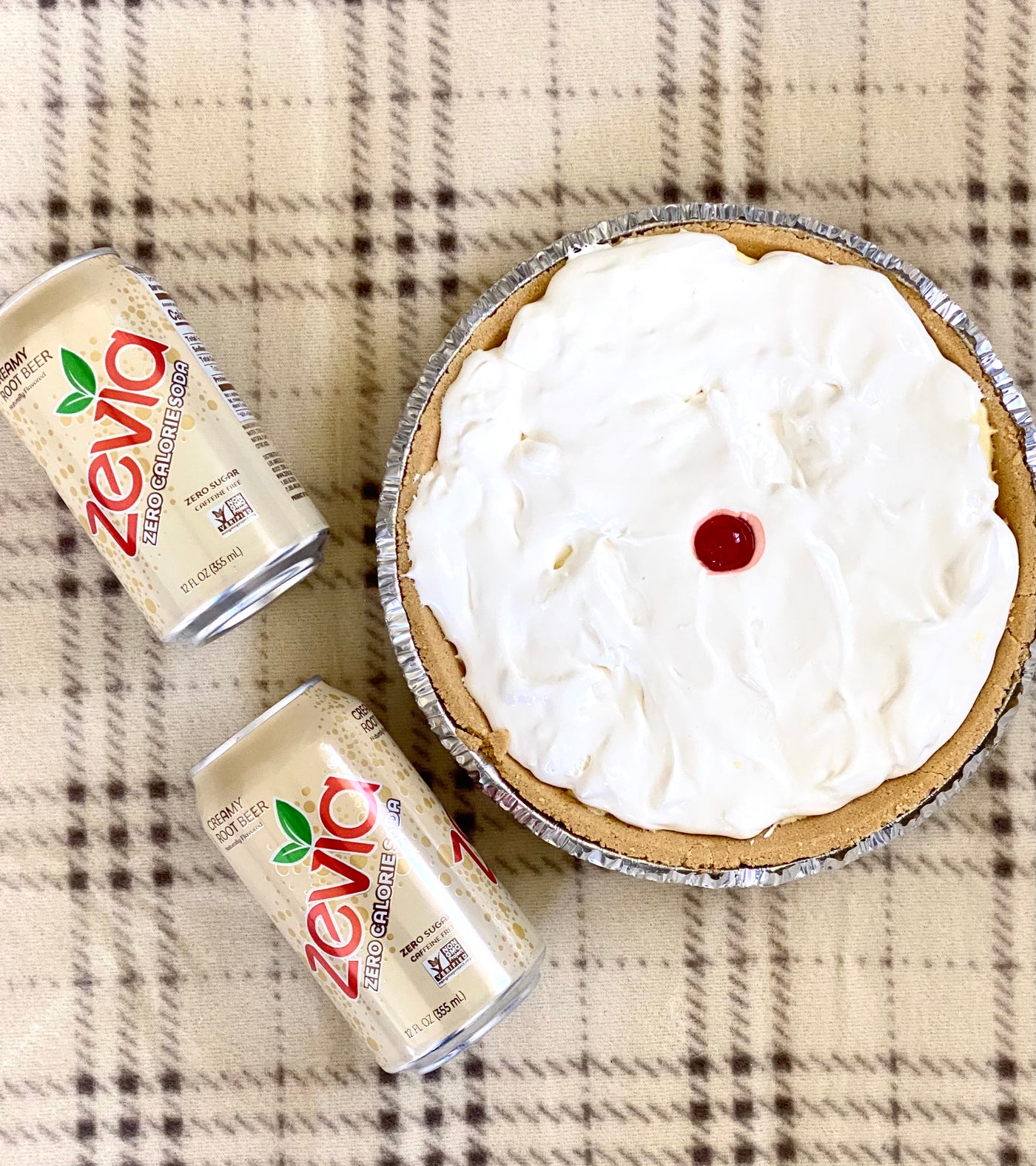 Sugar-free Zevia Root Beer Float Pie