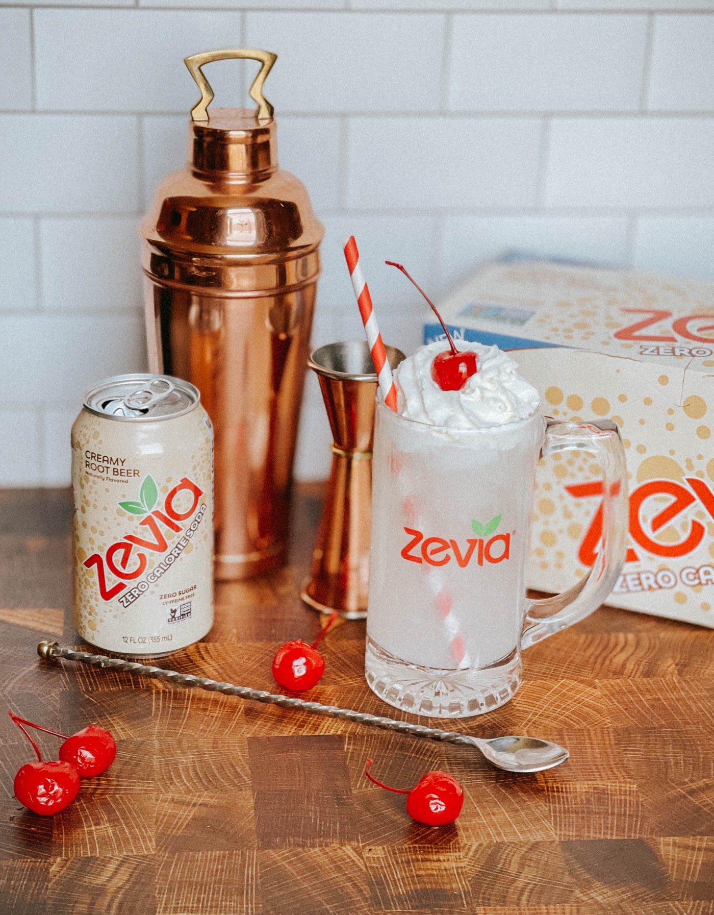 Sugar-Free Zevia Spiked Creamy Root Beer Cocktail