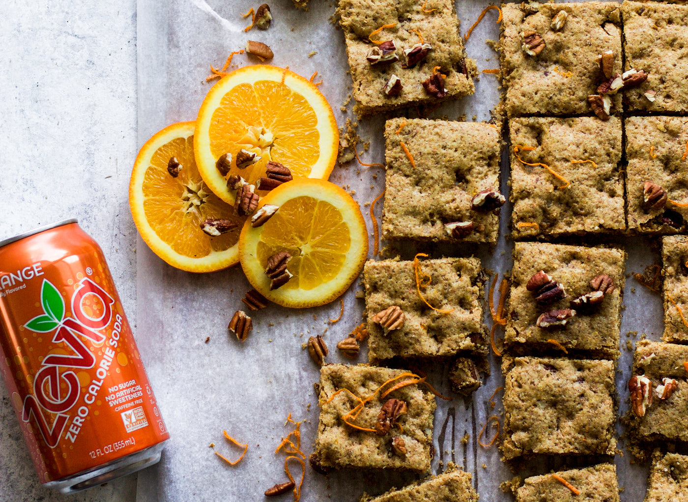 Citrus Pecan Cookie Bars