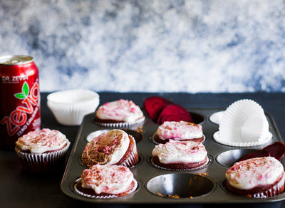 Dr. Zevia Beet Red Velvet Cupcakes