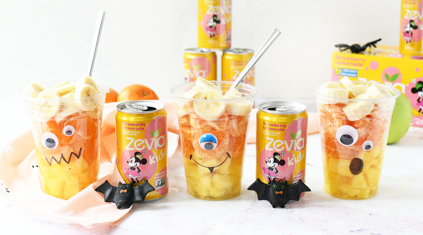 Fizzy Halloween Fruit Cups