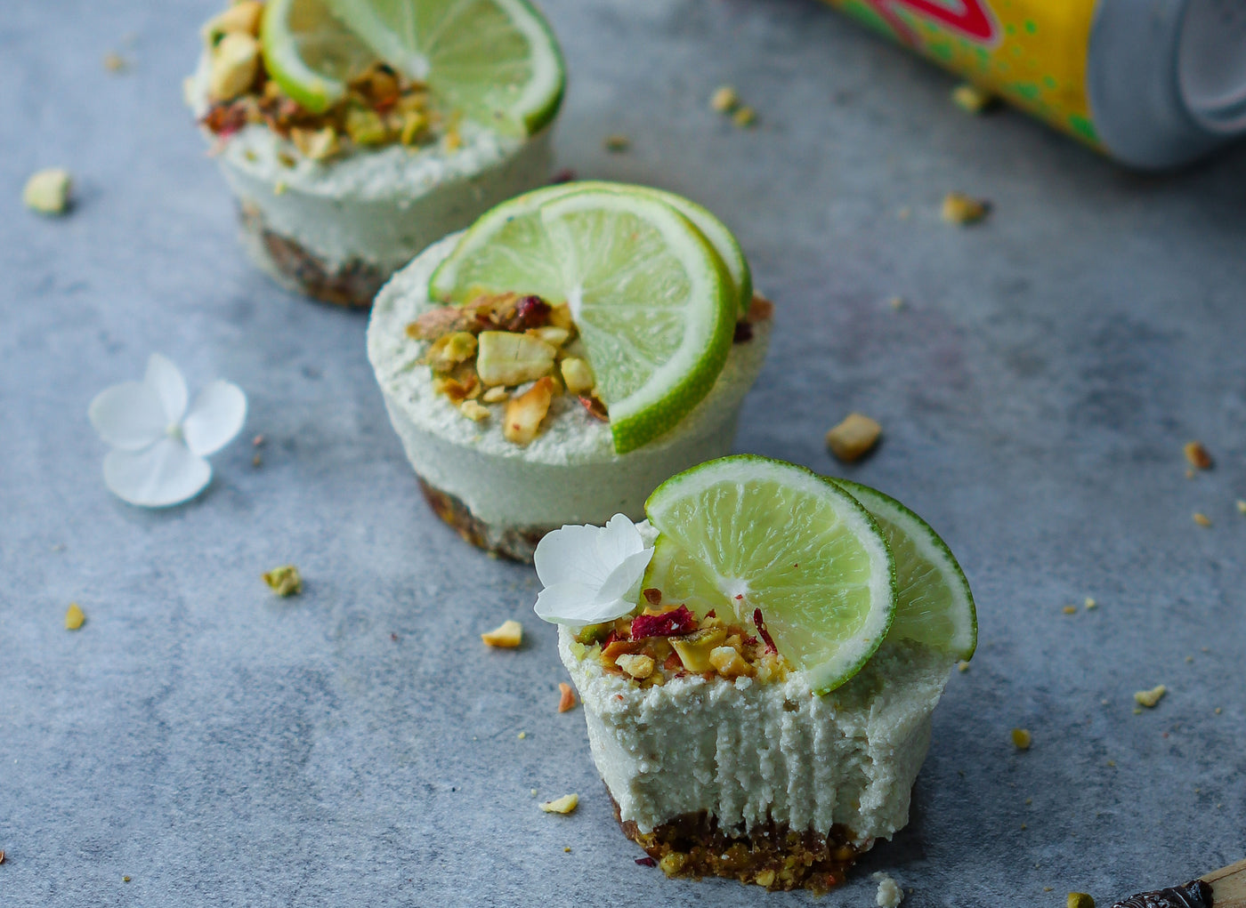 Pistachio Lime Cheesecake Bites