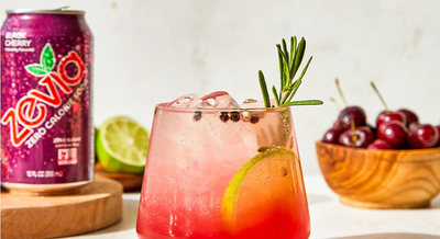 Black Cherry Spritz Mocktail