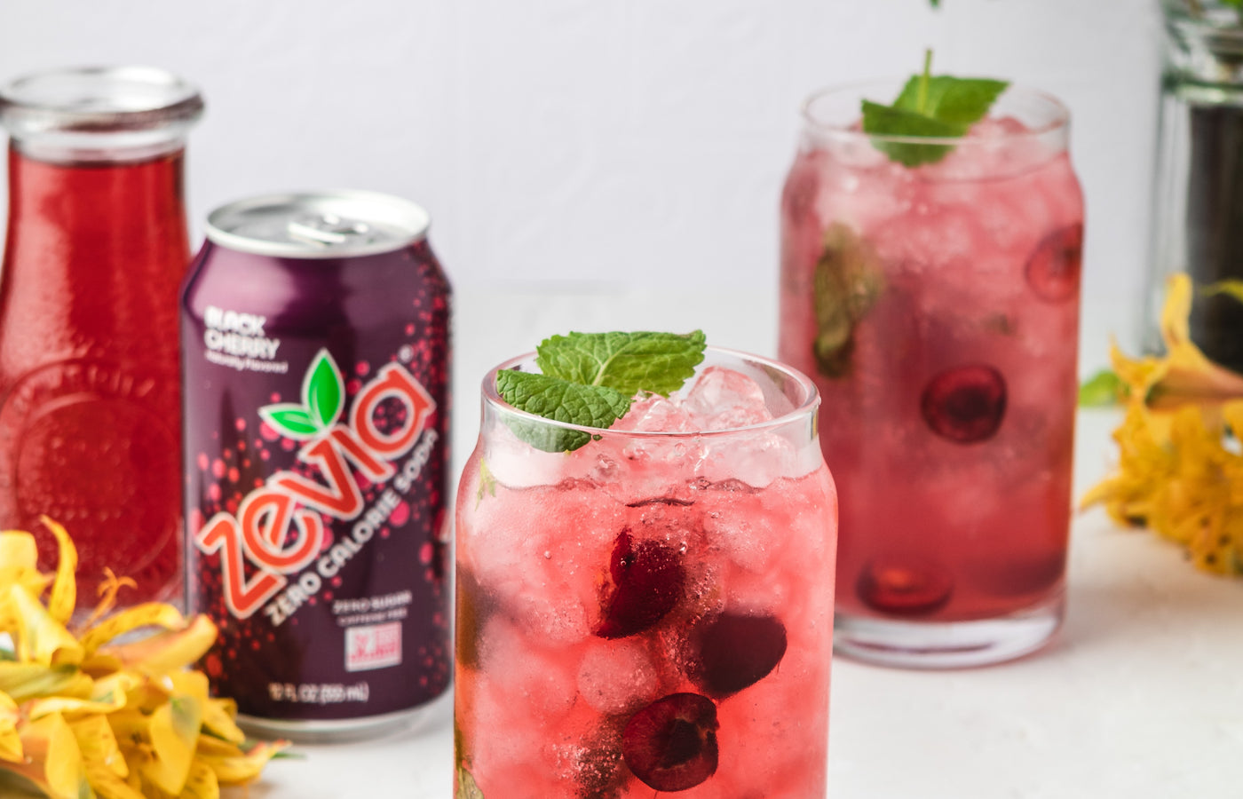 Zevia Black Cherry Soda Hibiscus Mojito