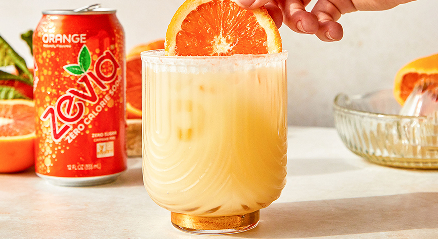 Orange Soda Creamsicle made with Zevia Orange Soda