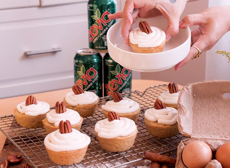 Zevia Keto Ginger Ale Cupcakes