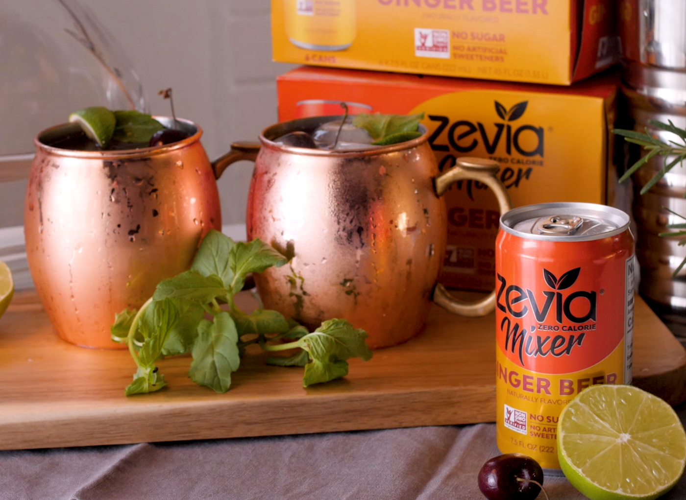 Zevia Cherry Moscow Mule