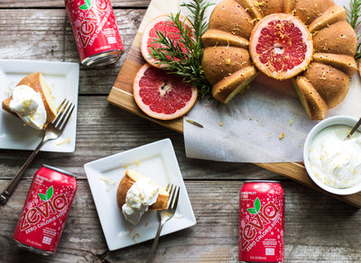 Zevia Grapefruit Rosemary Bundt Cake