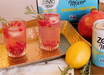 Zevia Pomegranate Gin and Tonic