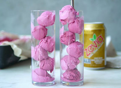 Healthier Cream Soda Floats with Pink Vanilla Ice Cream