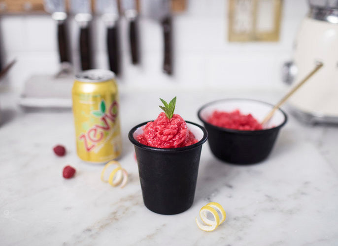 Boozy Raspberry Lemon Granita