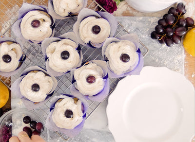 Zevia Grape Soda Cupcakes