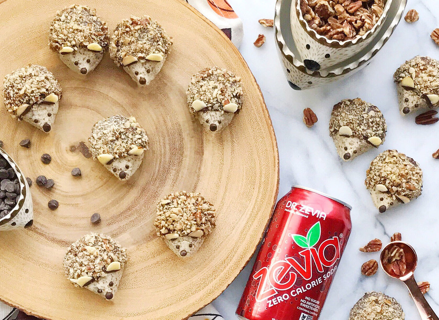 Dr. Zevia Pecan Hedgehog Cookies